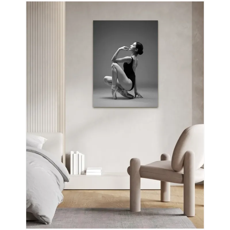 Artistic Ballerina Pose Fine Art Monochrome Print