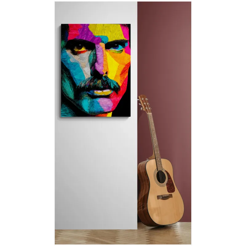 Πορτραίτο Pop Art Φρέντι Μέρκιουρι Πολύχρωμο