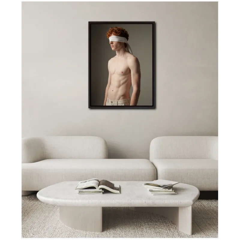 Artistic Fine Art Portrait of Blindfolded Young Man
