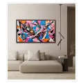 Abstract Geometric Street Art Composition with Vibrant Colors