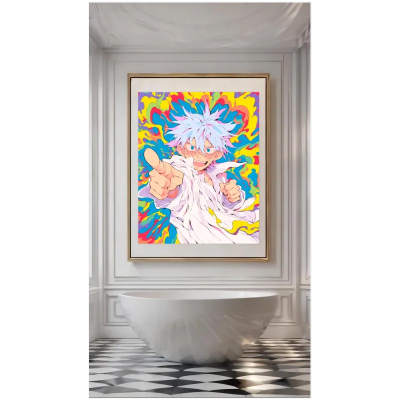 Χαρακτήρας Anime Ψυχεδελικό Pop Art Πολύχρωμο