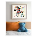 Colorful Zebra Whimsical Kids Wall Art Canvas