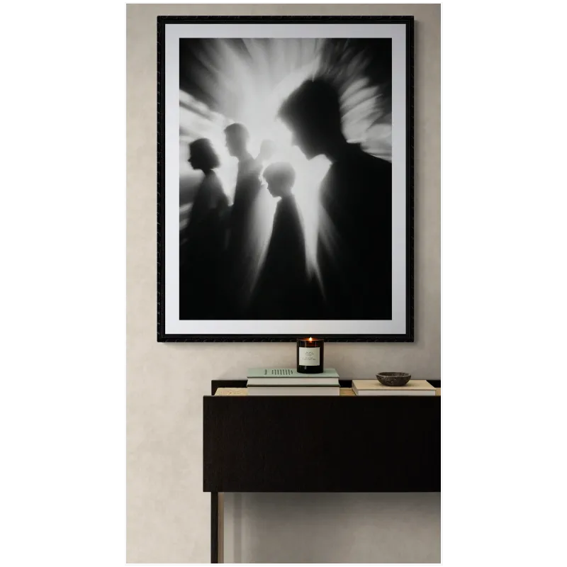 Human Silhouettes in Dramatic Light Black and White