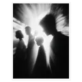 Human Silhouettes in Dramatic Light Black and White
