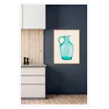 Γυάλινη Κανάτα Turquoise Minimalist Vintage Design