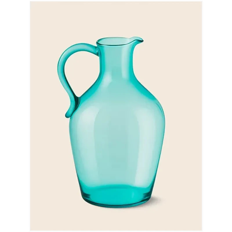 Γυάλινη Κανάτα Turquoise Minimalist Vintage Design