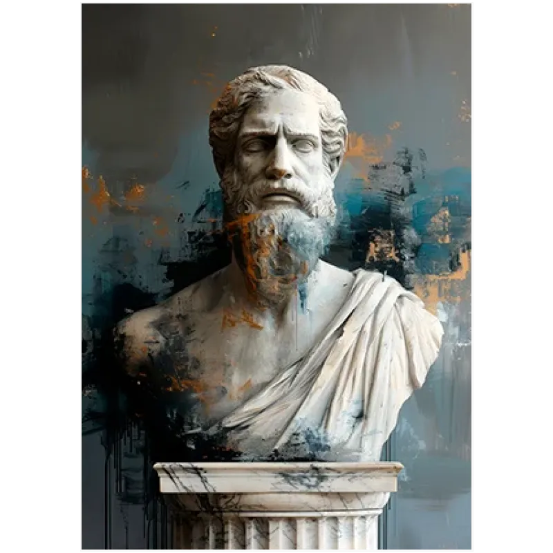 Άγαλμα Αρχαίου Φιλοσόφου Μοντέρνο Αφηρημένο Πίνακας