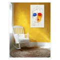 Abstract Woman Portrait Line Art Colorful Canvas