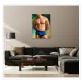 Athletic Male Torso Abstract Colorful Wall Art