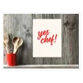 Πίνακας Καλλιγραφία Yes Chef Μοντέρνος Κόκκινος