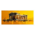 Παρθενώνας Ακρόπολη Expressive Gold Κίτρινος Πίνακας