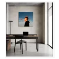 Surreal Man Portrait with Apple and Red Arrow