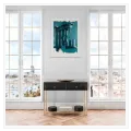 Ancient Greek Temple Modern Abstract Canvas Art Teal