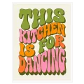 Τυπογραφικός Πίνακας This Kitchen Is For Dancing Retro