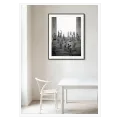 Ancient Columns and Silhouettes Black and White