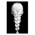 Woven Braid Minimalist Black and White Art