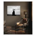 Woman in the Field Fine Art Black and White Portrait