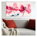Translucent Pink Flowers Modern Botanical Canvas