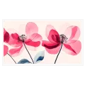 Translucent Pink Flowers Modern Botanical Canvas
