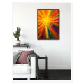 Abstract Rising Sun with Colorful Radiant Light Rays