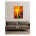 Abstract Rising Sun with Colorful Radiant Light Rays