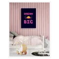 Dream Big Pixel Art Retro Neon Canvas Print