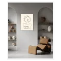 Γυναικείο Πορτραίτο Line Art Normal is Boring Ασπρόμαυρο