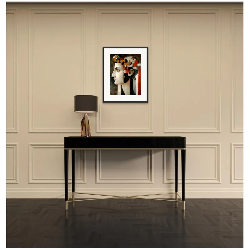 Abstract Classical Portrait Geometric Bust Art