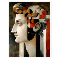 Abstract Classical Portrait Geometric Bust Art