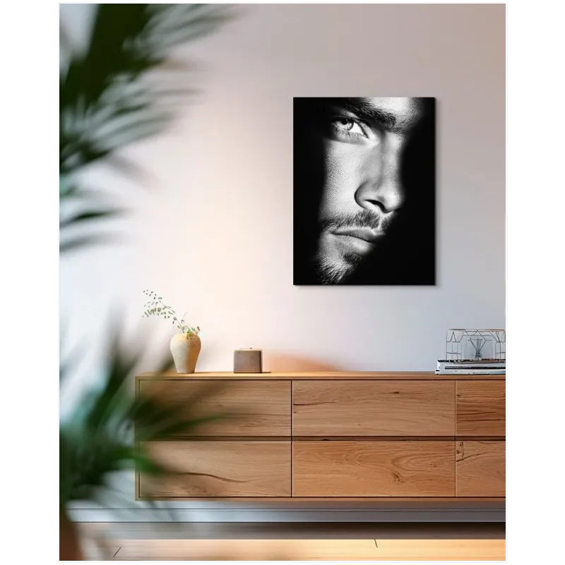 Ανδρικό Ασπρόμαυρο Πορτραίτο με Δραματικό Φωτισμό