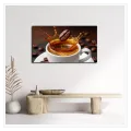 Dynamic Coffee Bean Splash Warm Brown Canvas Art