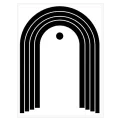 Abstract Geometric Arch Minimalist Black White