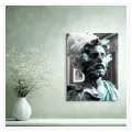 Κλασικό Άγαλμα με Σύννεφα 3D Glitch Εφέ