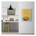 Πίνακας με Φράση Fries Before Guys Κίτρινος