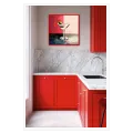 Classic Martini Cocktail Oil Painting Red Background Art