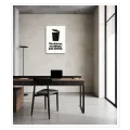 Πίνακας No Drama Just Delete Μινιμαλιστικό Ασπρόμαυρο
