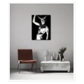 Ανδρικό Μυθολογικό Πορτραίτο με Κέρατα Ασπρόμαυρο