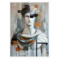 Classic Statue Abstract Composition Grey Gold