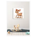 Cute Baby Deer Cartoon Illustration Brown