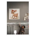 Cute Baby Deer Cartoon Illustration Brown
