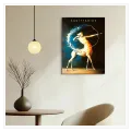Sagittarius Zodiac Centaur Dynamic Blue Orange
