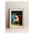 Sagittarius Zodiac Centaur Dynamic Blue Orange