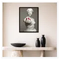 Κλασικό Άγαλμα με Κόκκινα Νύχια Pop Art