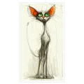 Expressive Cat Sketch Canvas Art Print
