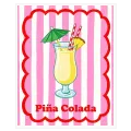 Πίνακας Κοκτέιλ Piña Colada Ρετρό Ροζ