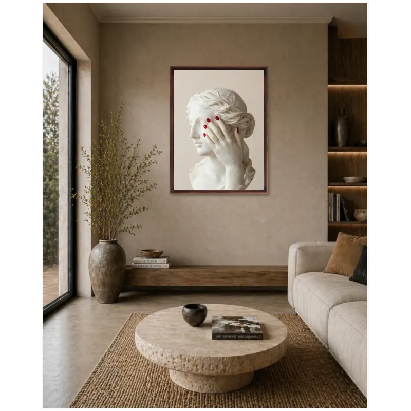 Κλασικό Άγαλμα Γυναίκας με Κόκκινα Νύχια Modern Minimalist