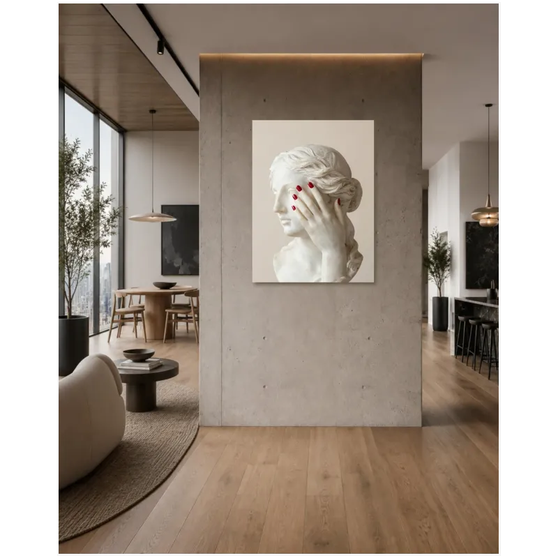 Κλασικό Άγαλμα Γυναίκας με Κόκκινα Νύχια Modern Minimalist