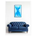 Abstract Watercolor Butterfly Art in Blue Tones