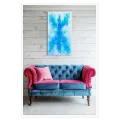 Abstract Watercolor Butterfly Art in Blue Tones