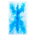 Abstract Watercolor Butterfly Art in Blue Tones